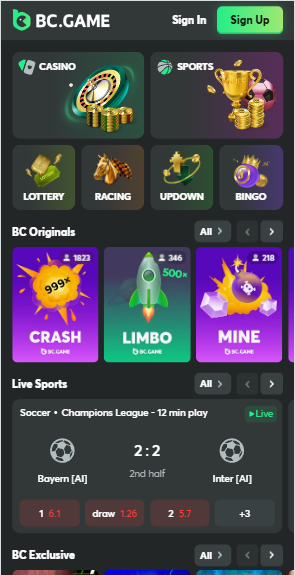 सबसे अच्छा ऑनलाइन गेमिंग अनुभव BC.Casino